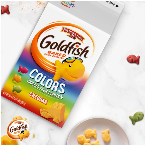 Pepperidge Farm Goldfish Crackers Colours Cheddar